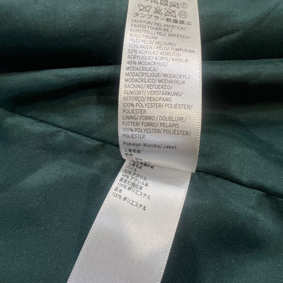 TopShop Faux Fur Dark Emerald Green Gilete Vest Sz 10-Perfect for the holidays! - Picture 6 of 10